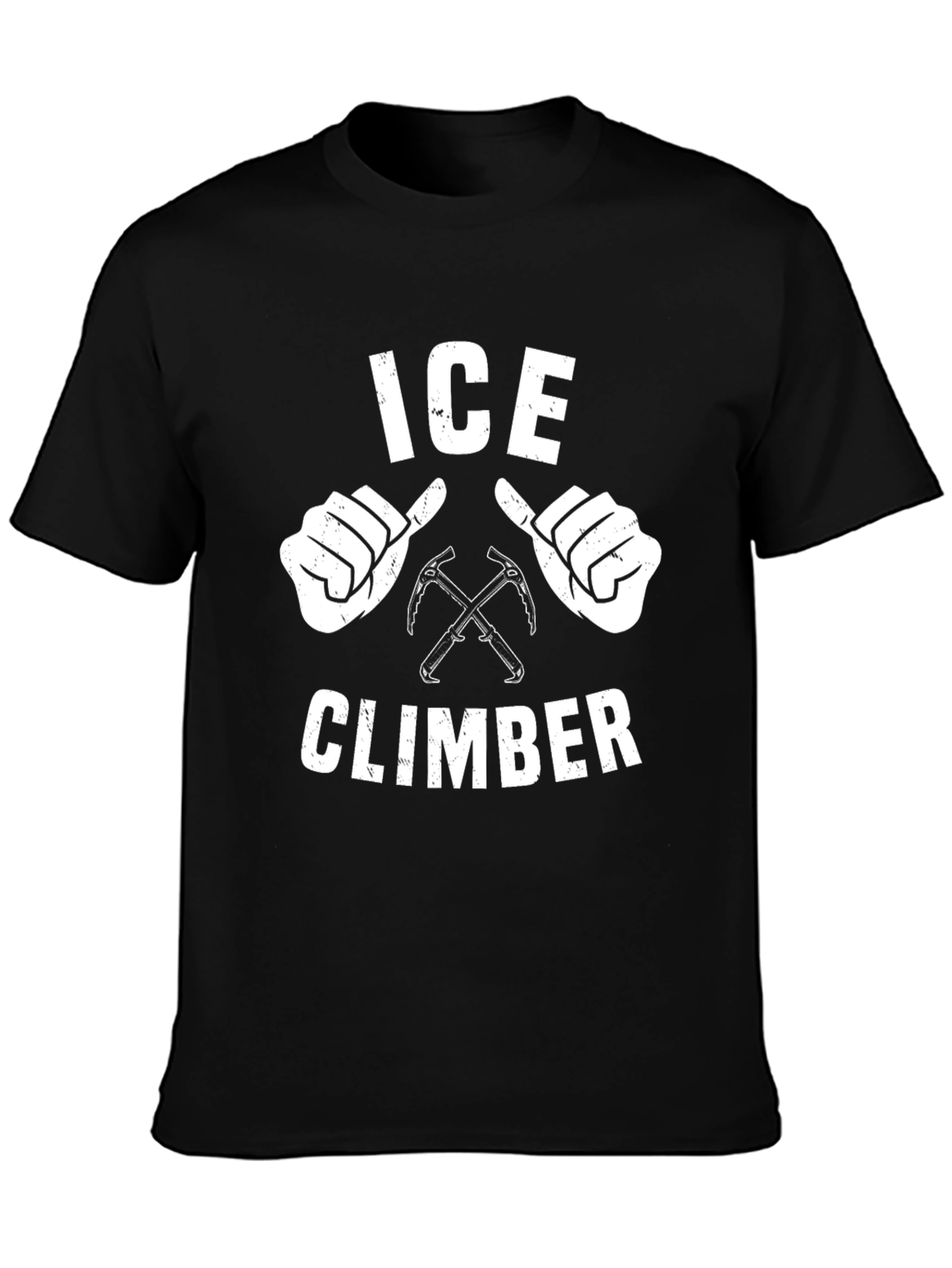 Ice Climber Graphic Tee - Black Cotton Blend
