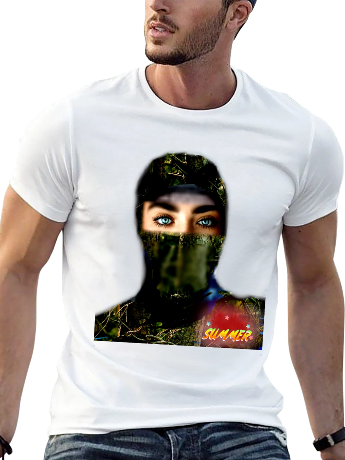 Camouflage Girl Graphic Tee - Summer Ready!