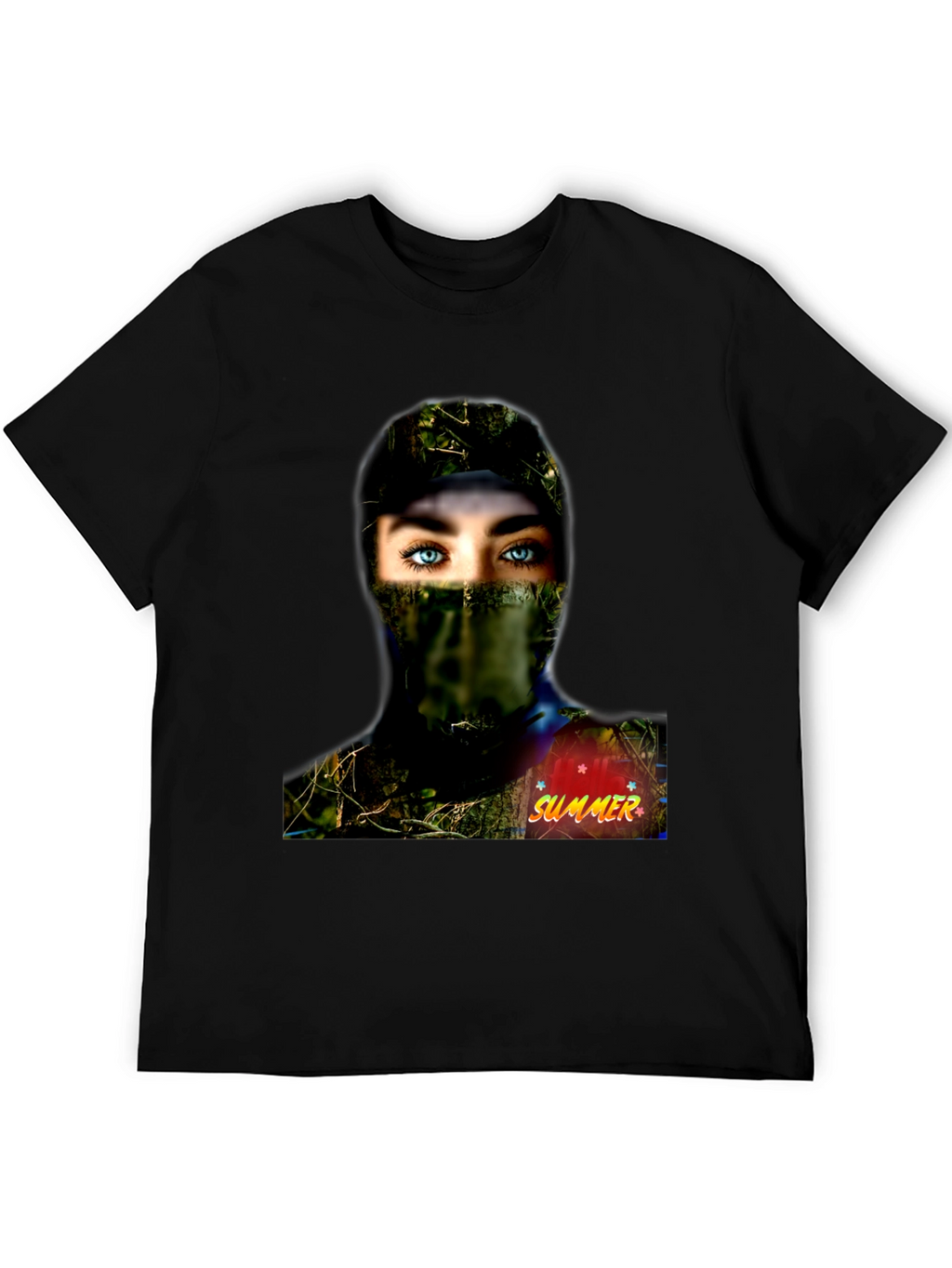 Camouflage Girl Graphic Tee - Summer Ready!