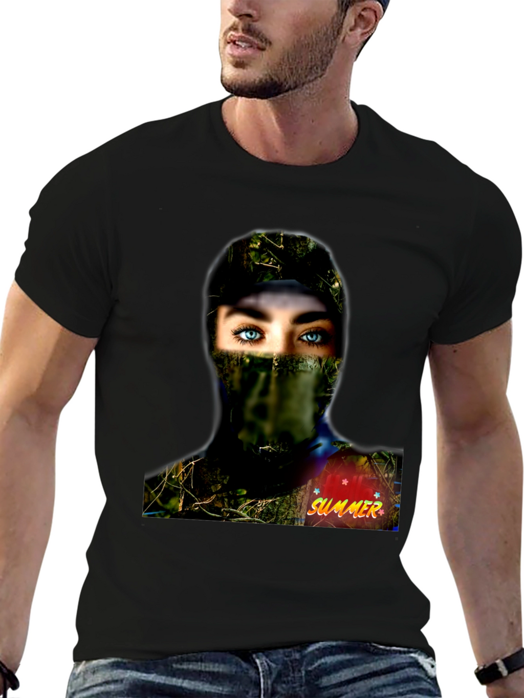 Camouflage Girl Graphic Tee - Summer Ready!