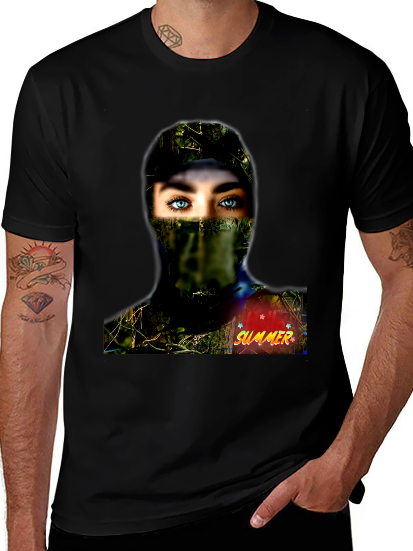 Camouflage Girl Graphic Tee - Summer Ready!