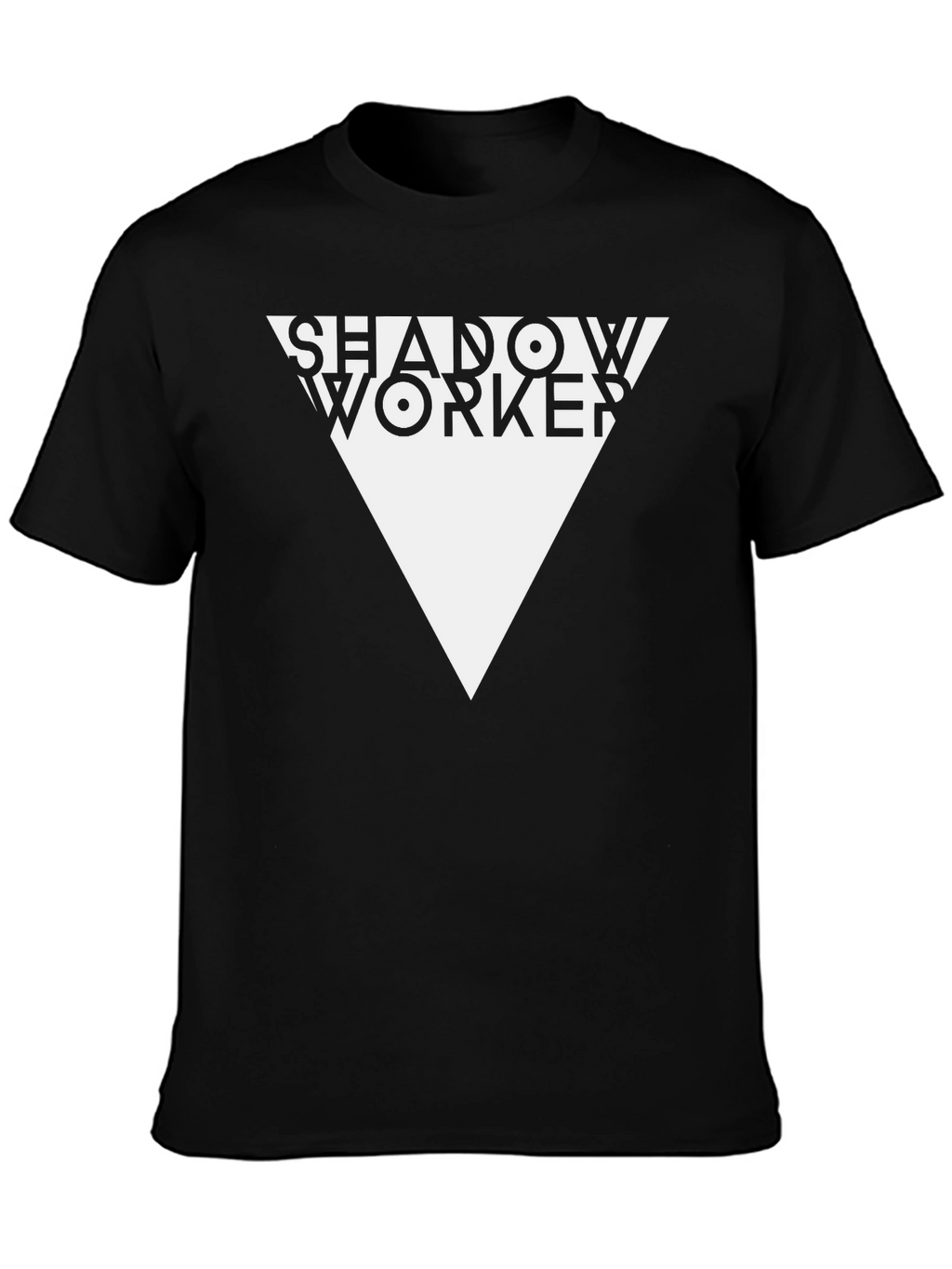 Shadow Worker Graphic Tee - Black Cotton T-Shirt