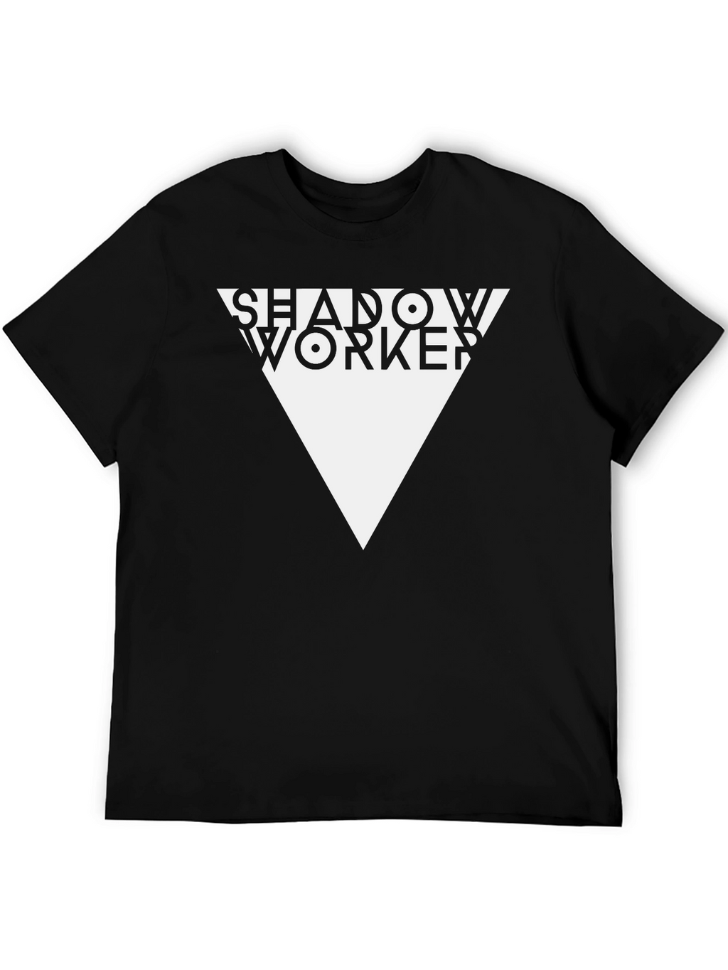 Shadow Worker Graphic Tee - Black Cotton T-Shirt