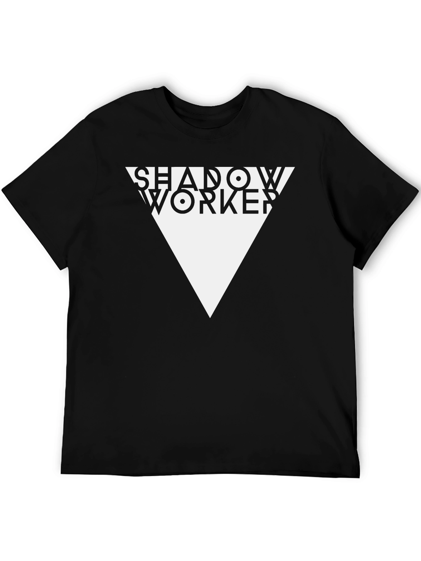 Shadow Worker Graphic Tee - Black Cotton T-Shirt