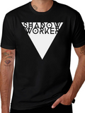 Shadow Worker Graphic Tee - Black Cotton T-Shirt