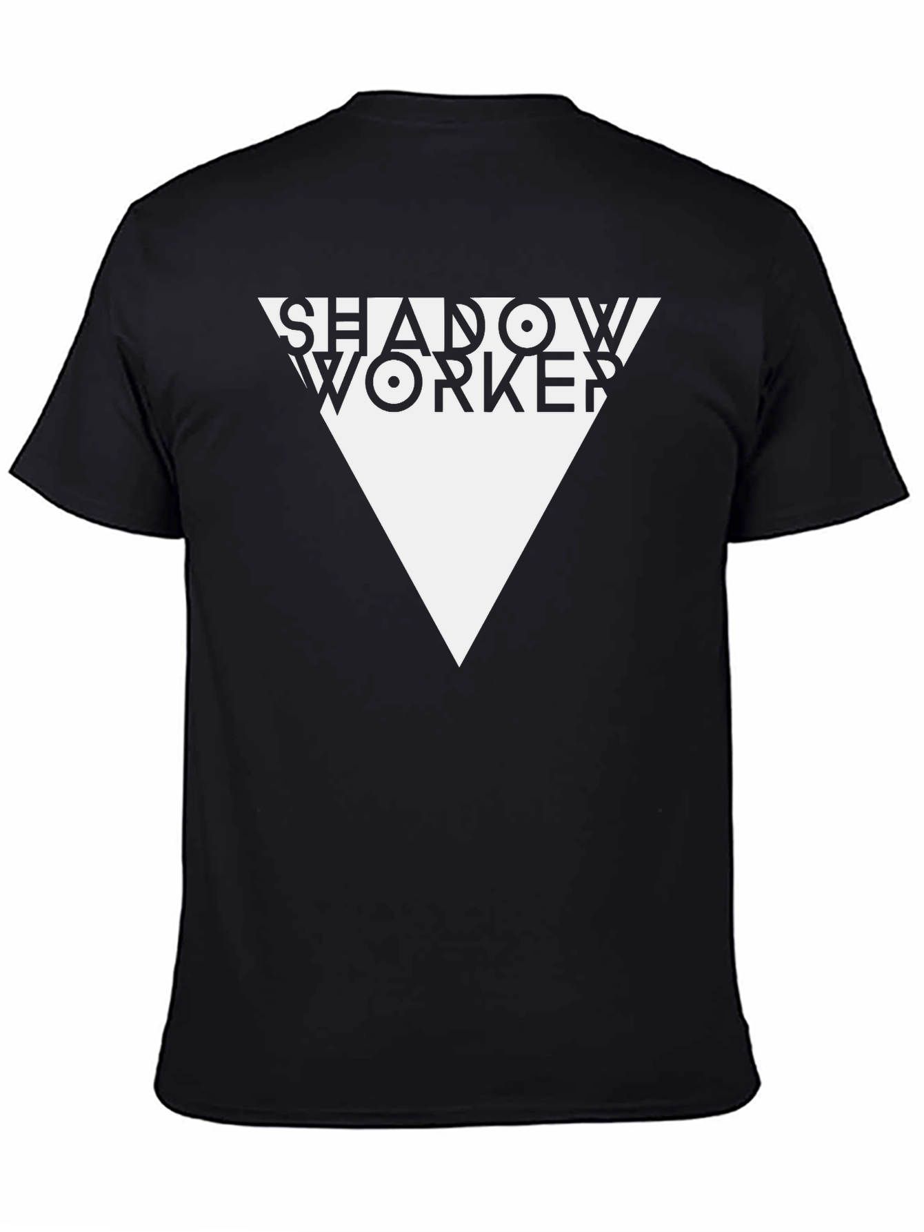 Shadow Worker Graphic Tee - Black Cotton T-Shirt