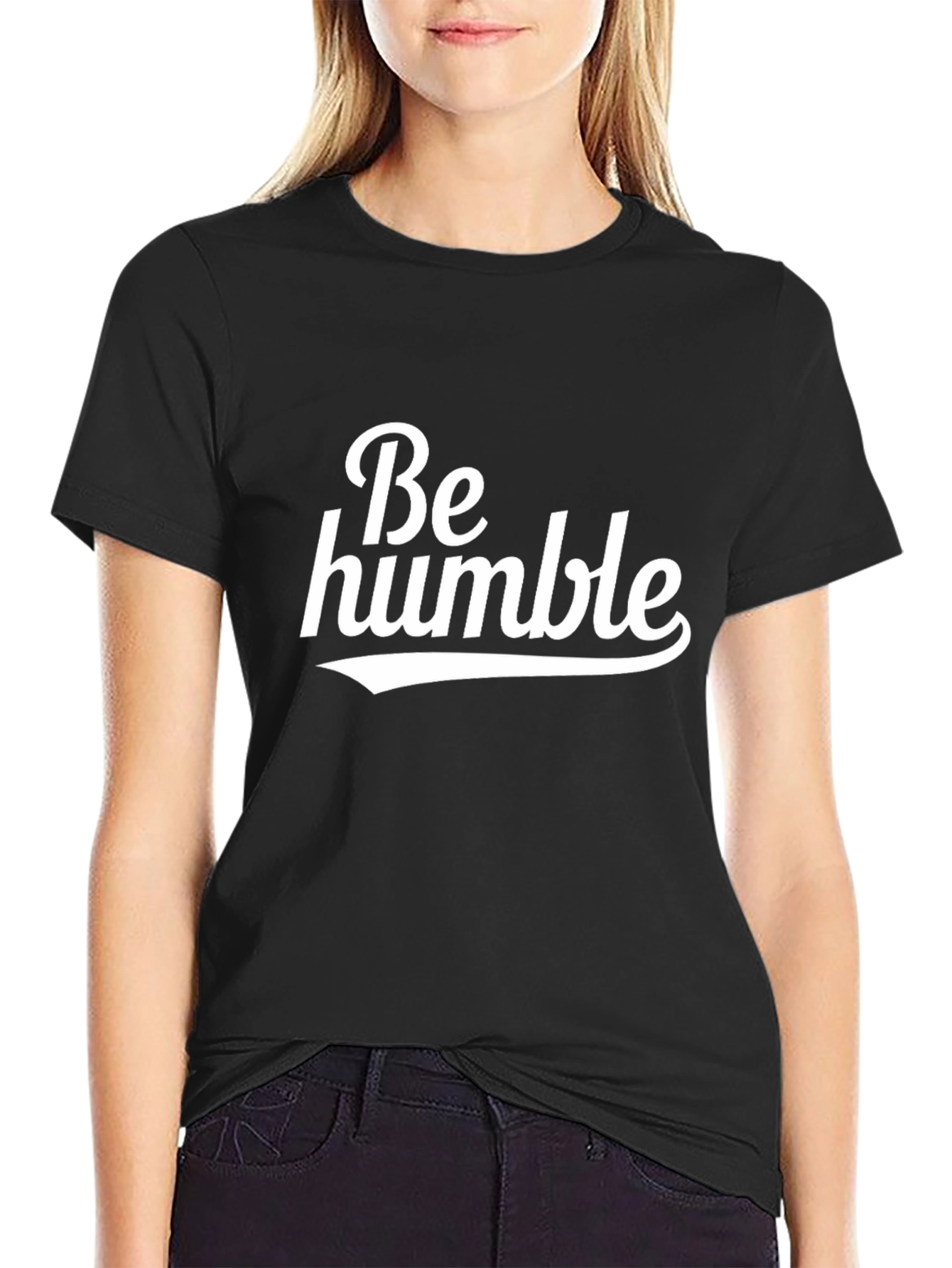 Be Humble Graphic Tee - Soft Black Cotton T-Shirt