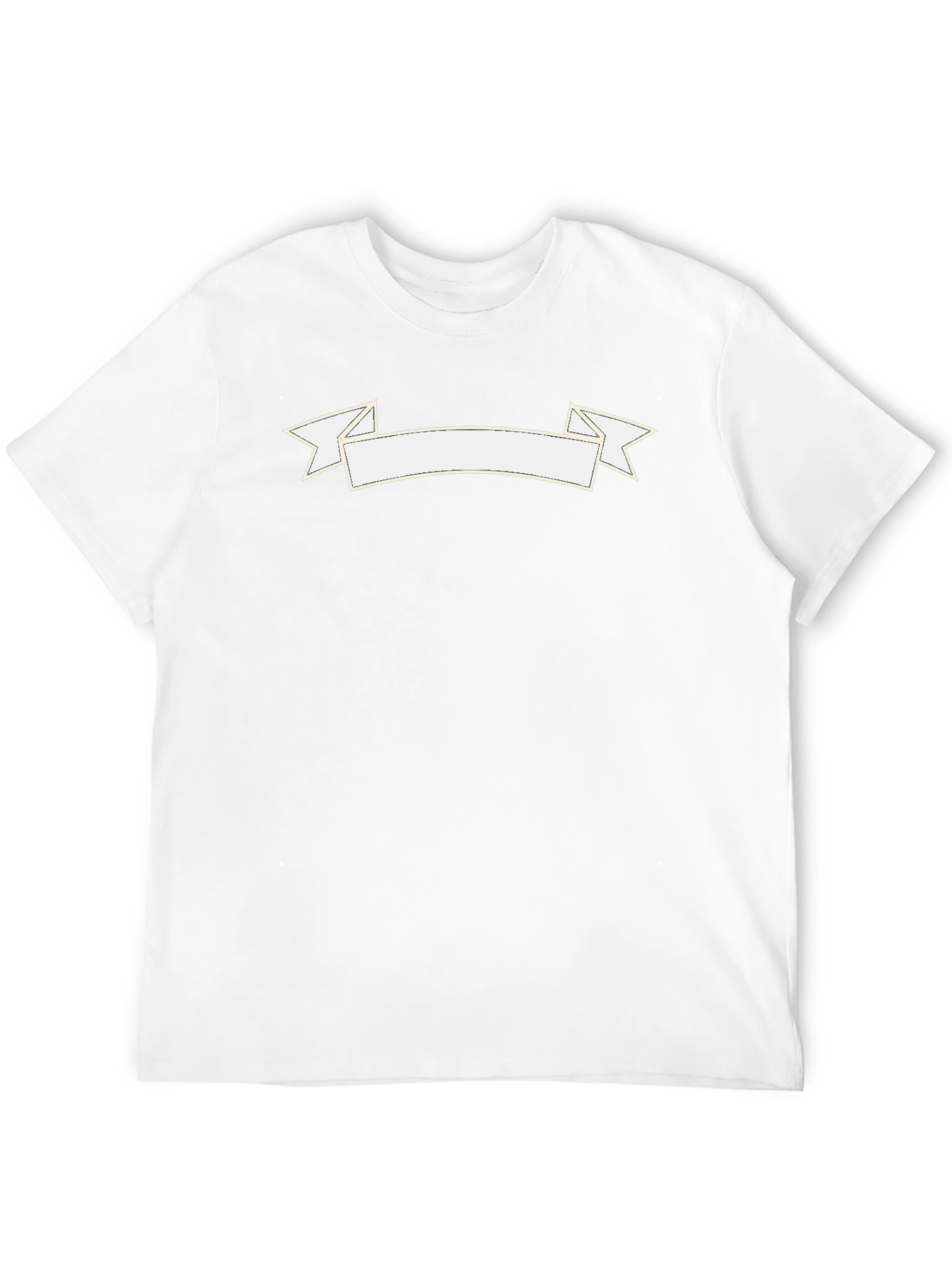 Black Graphic Tee with Customizable Banner