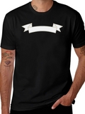 Black Graphic Tee with Customizable Banner