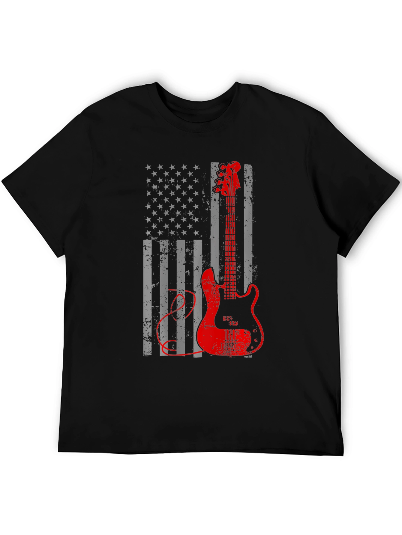 American Flag Guitar T-Shirt