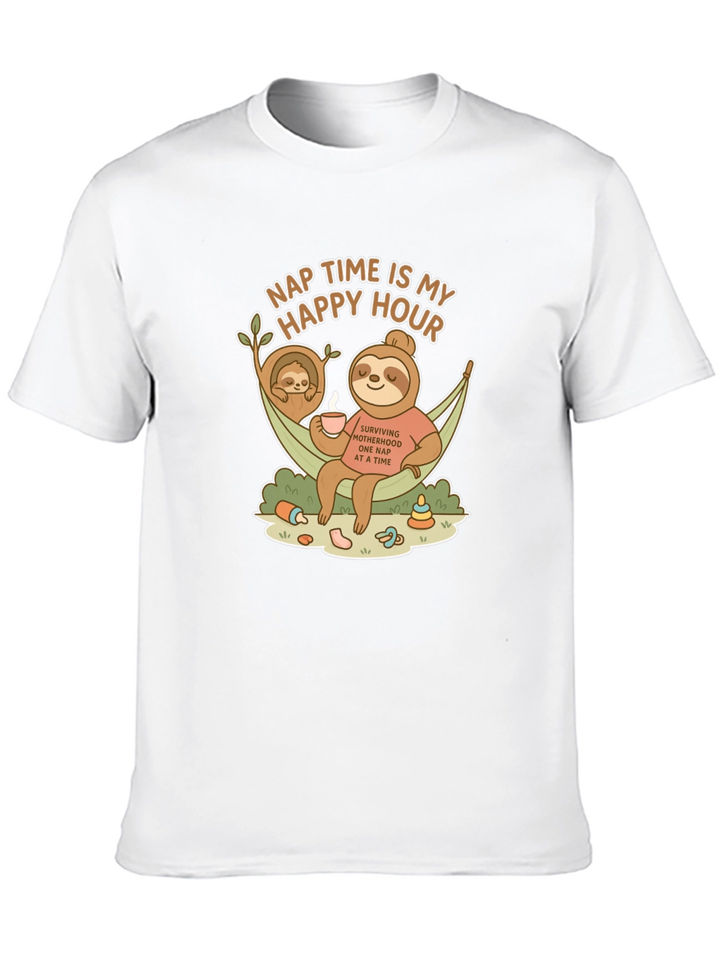 Nap Time is My Happy Hour Sloth T-Shirt