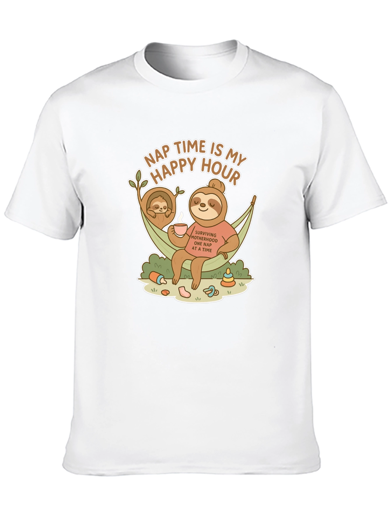 Nap Time is My Happy Hour Sloth T-Shirt