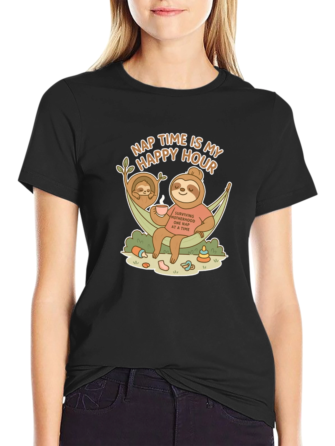 Nap Time is My Happy Hour Sloth T-Shirt