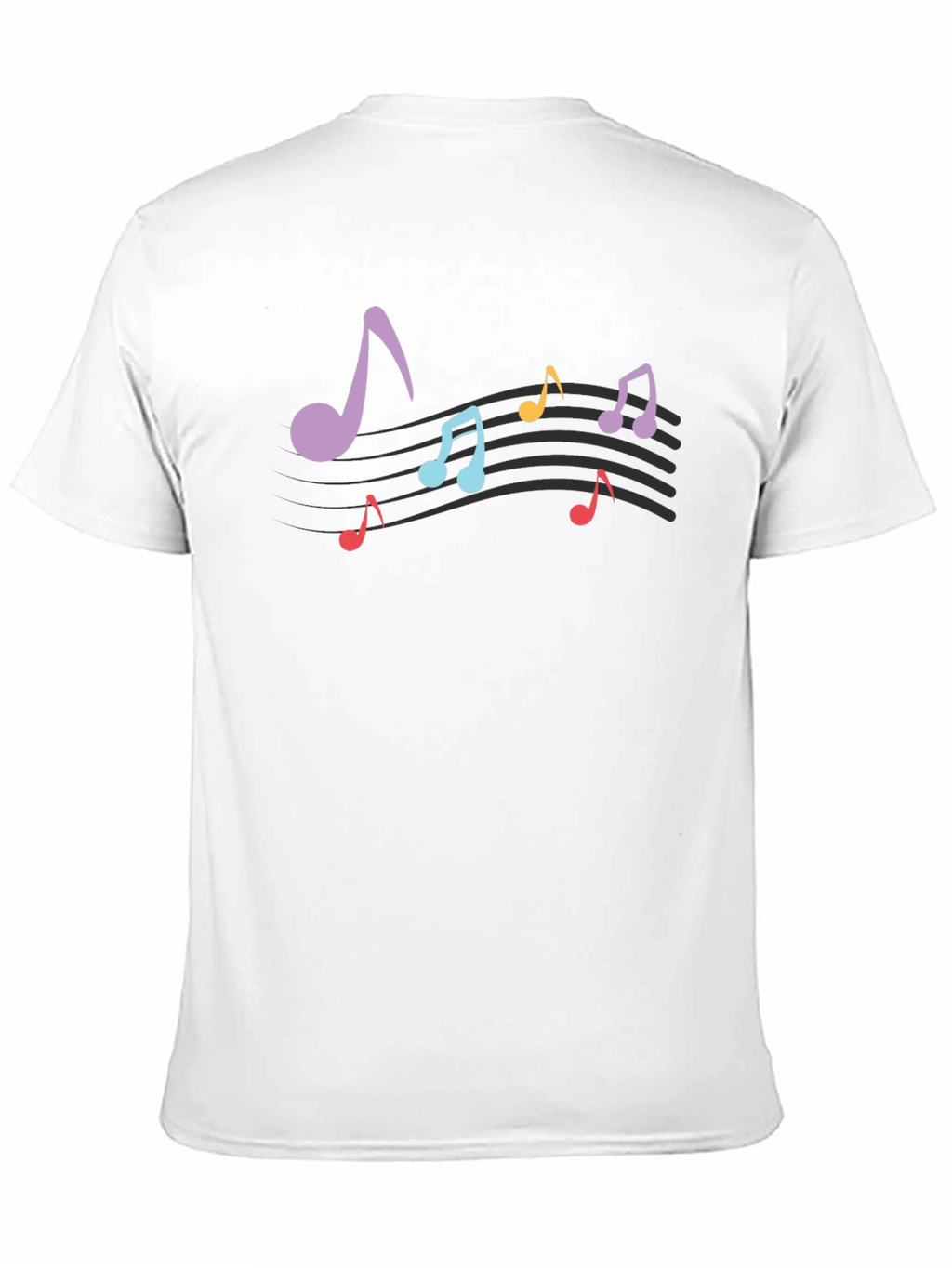 Musical Note Graphic T-Shirt - Stylish Black Tee