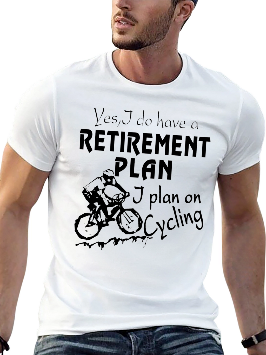 Retirement Plan Cycling Graphic T-Shirt