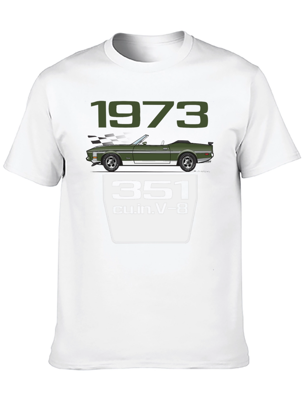 1973 Mustang 351 V-8 T-Shirt