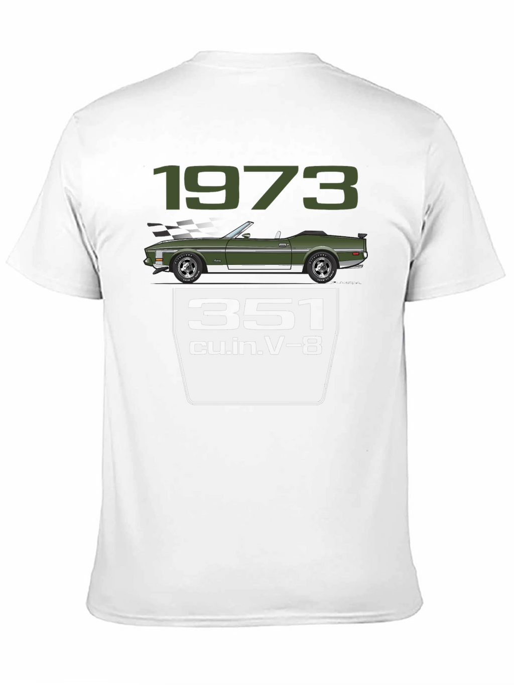 1973 Mustang 351 V-8 T-Shirt