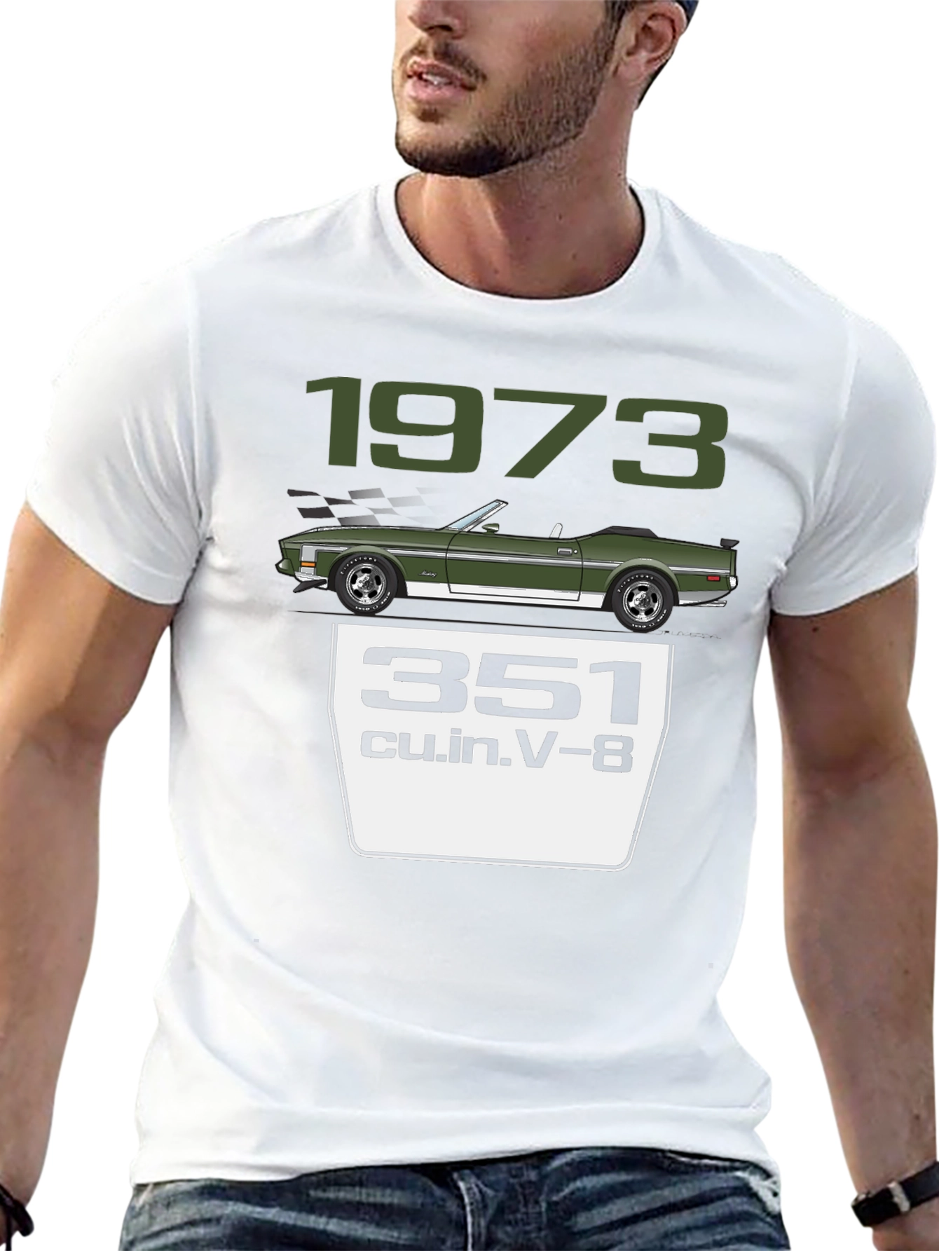 1973 Mustang 351 V-8 T-Shirt