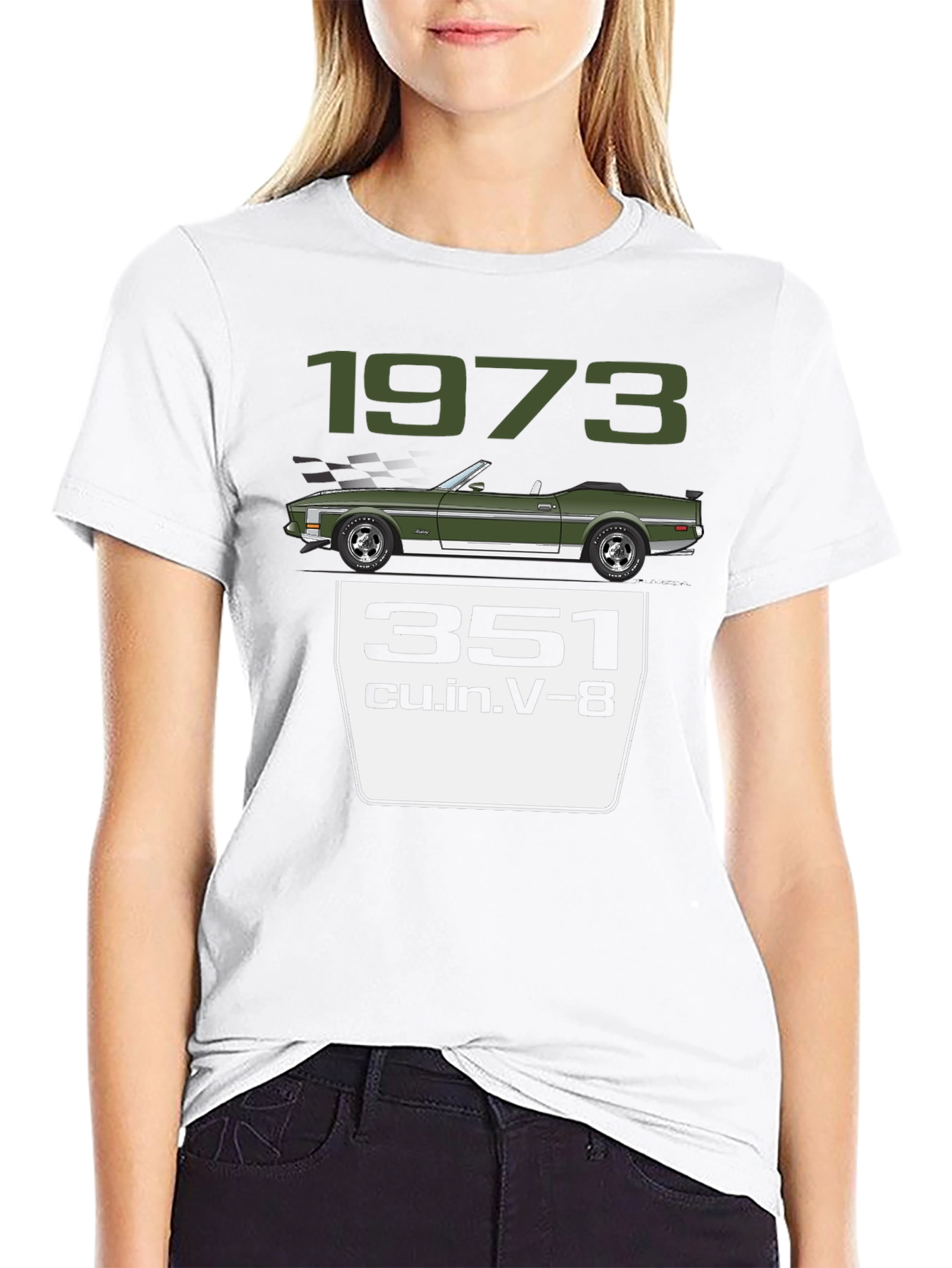1973 Mustang 351 V-8 T-Shirt