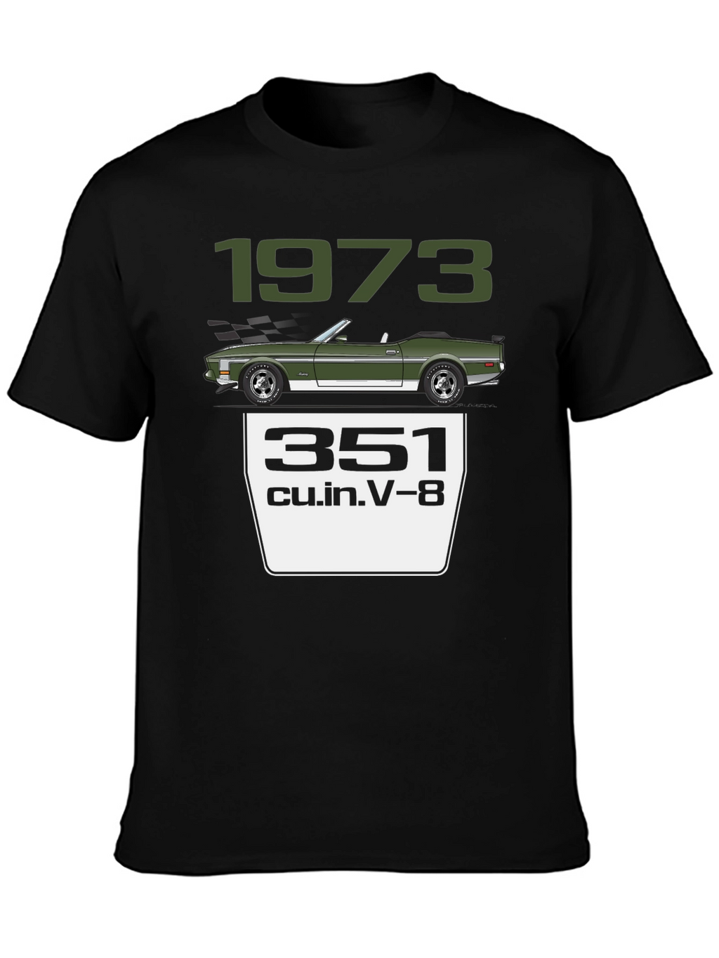 1973 Mustang 351 V-8 T-Shirt
