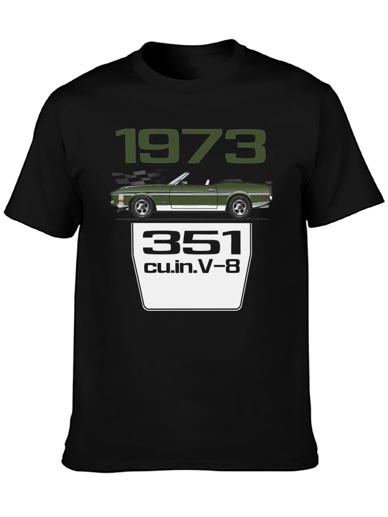 1973 Mustang 351 V-8 T-Shirt