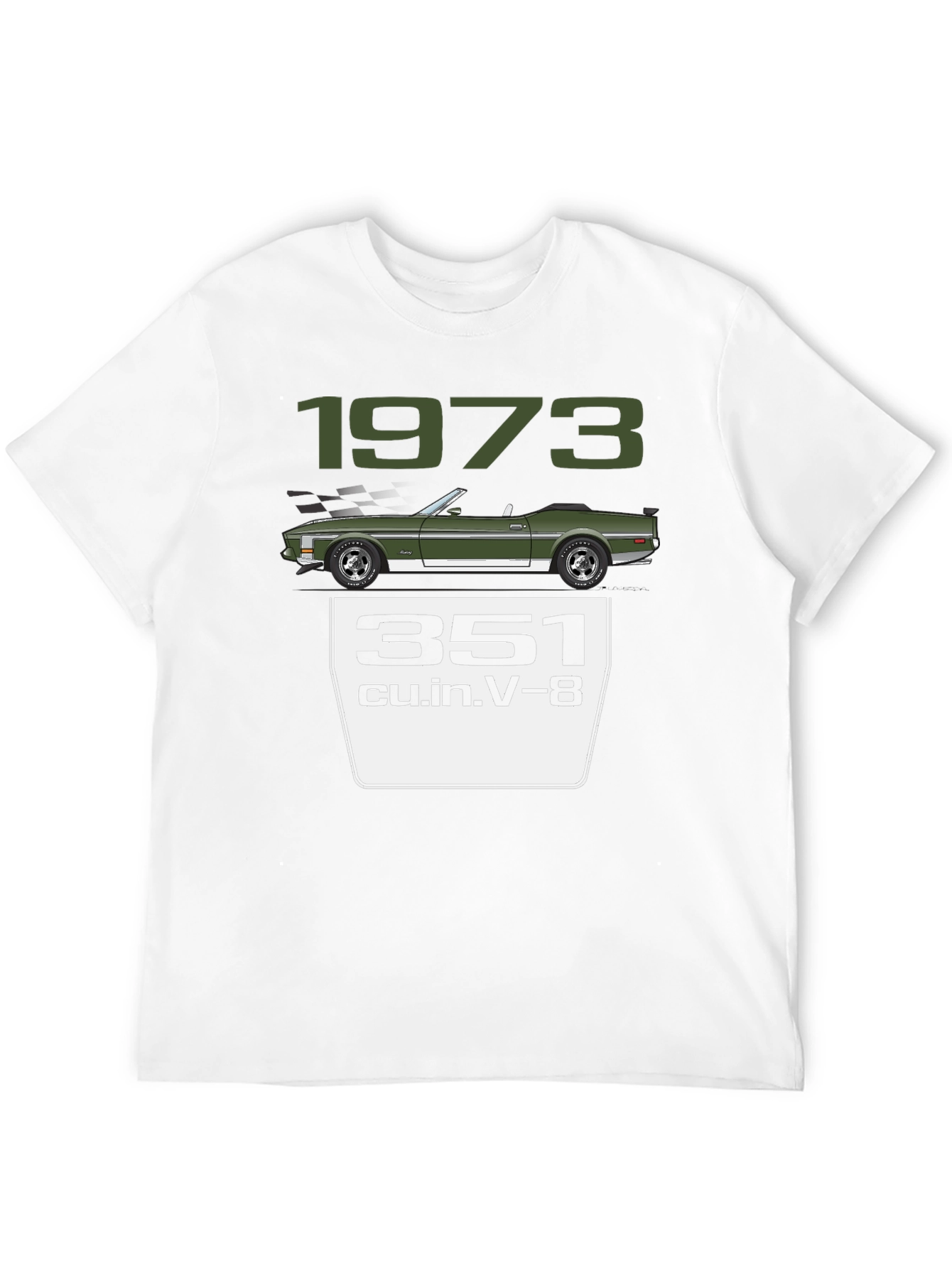 1973 Mustang 351 V-8 T-Shirt