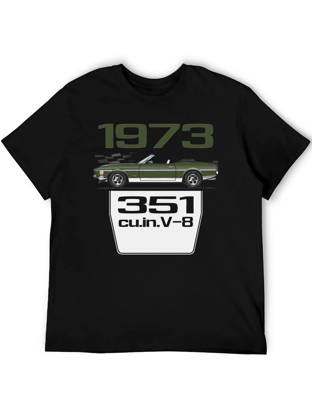 1973 Mustang 351 V-8 T-Shirt