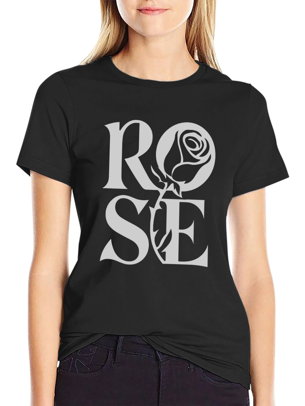 Black ROSE Graphic Tee for Men