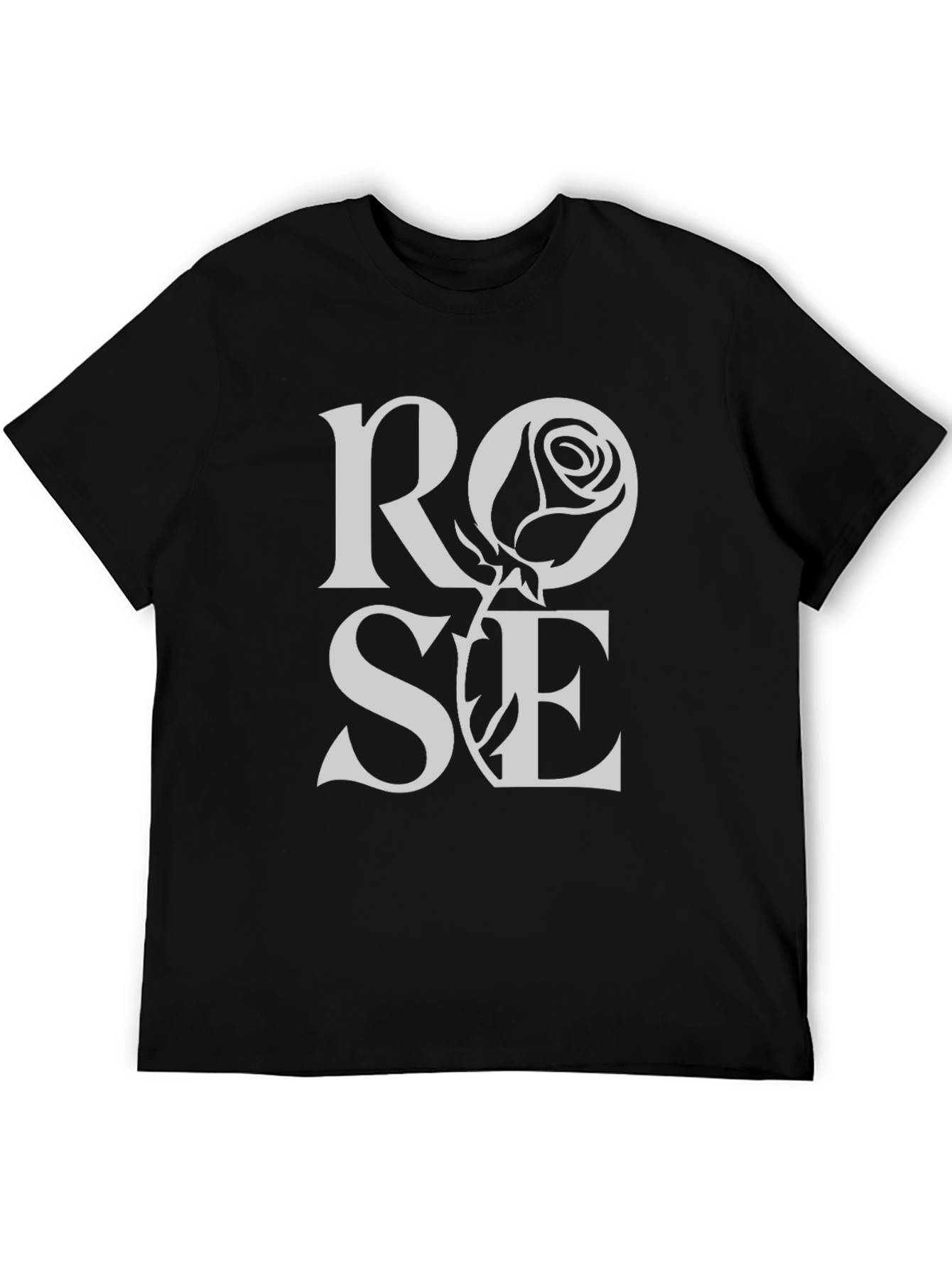 Black ROSE Graphic Tee for Men