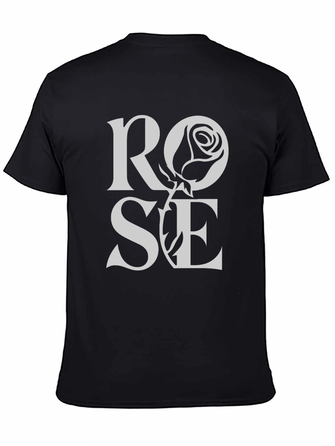 Black ROSE Graphic Tee for Men