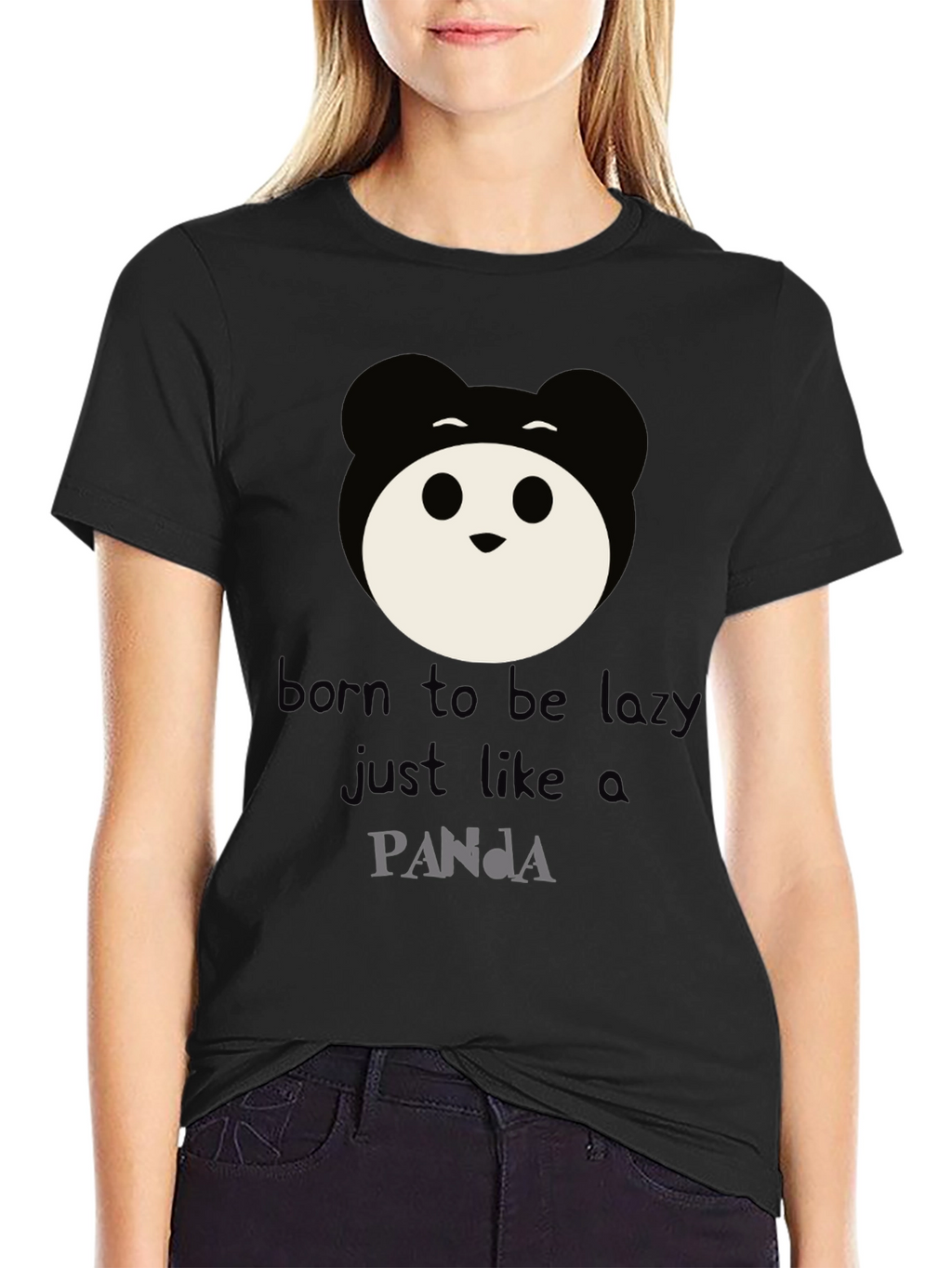 Born to Be Lazy Panda Graphic Tee