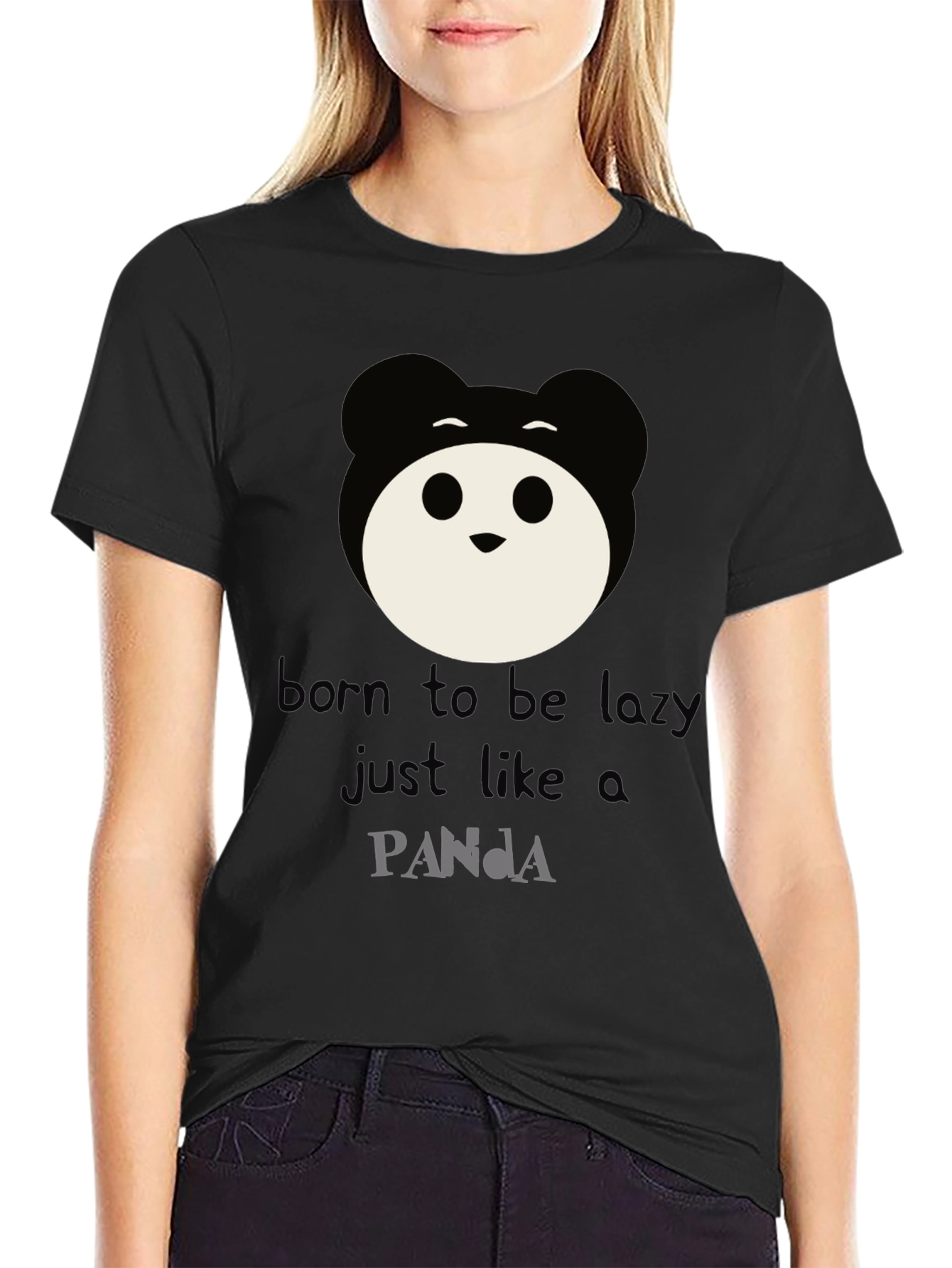 Born to Be Lazy Panda Graphic Tee