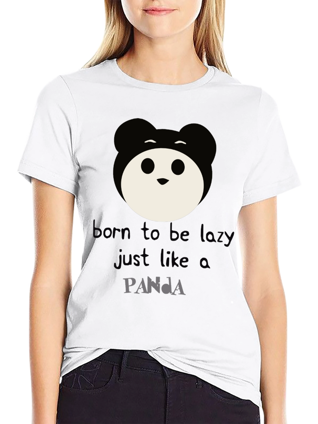 Born to Be Lazy Panda Graphic Tee