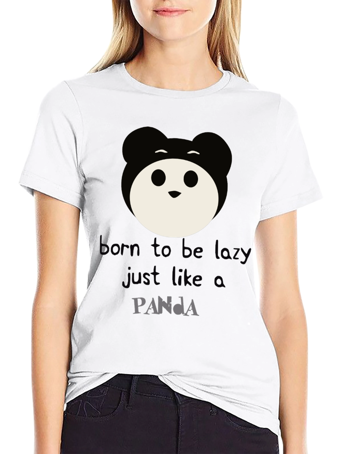 Born to Be Lazy Panda Graphic Tee