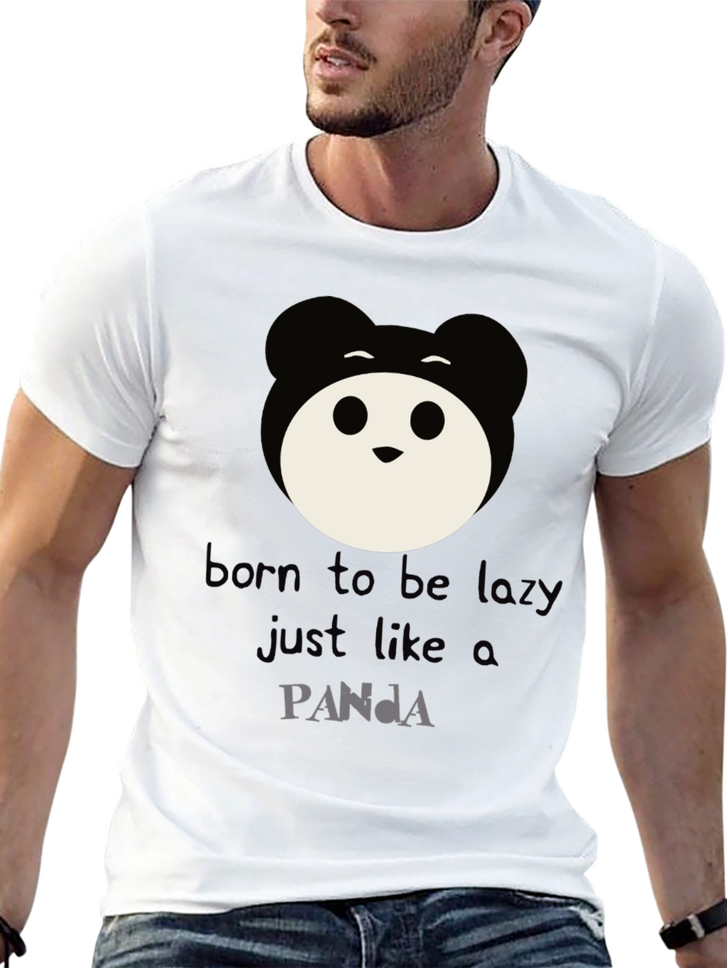 Born to Be Lazy Panda Graphic Tee