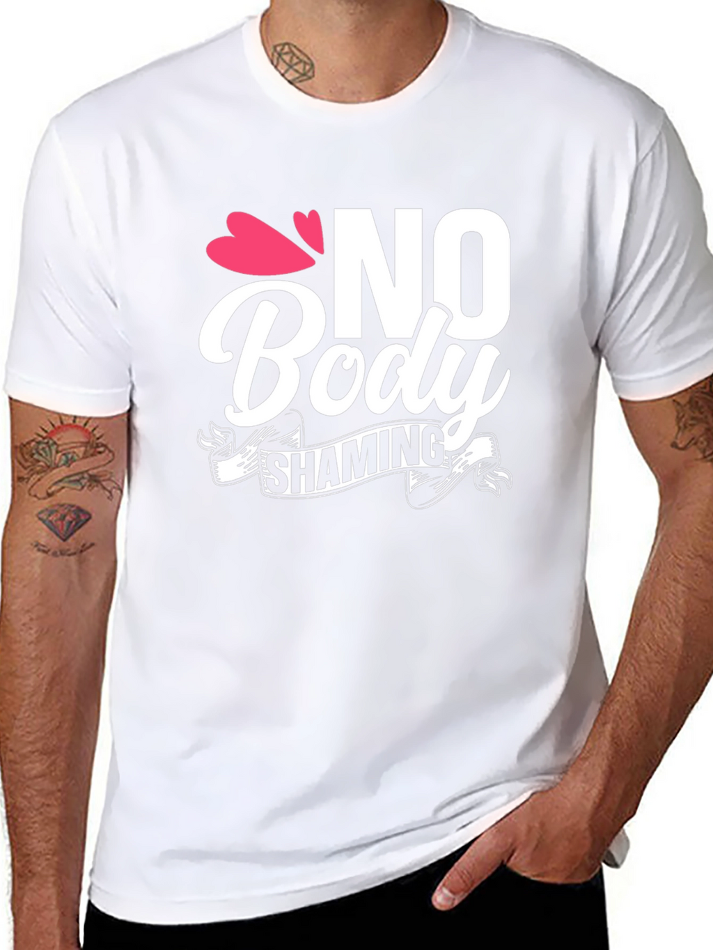 No Body Shaming Graphic Tee - Empowering Message