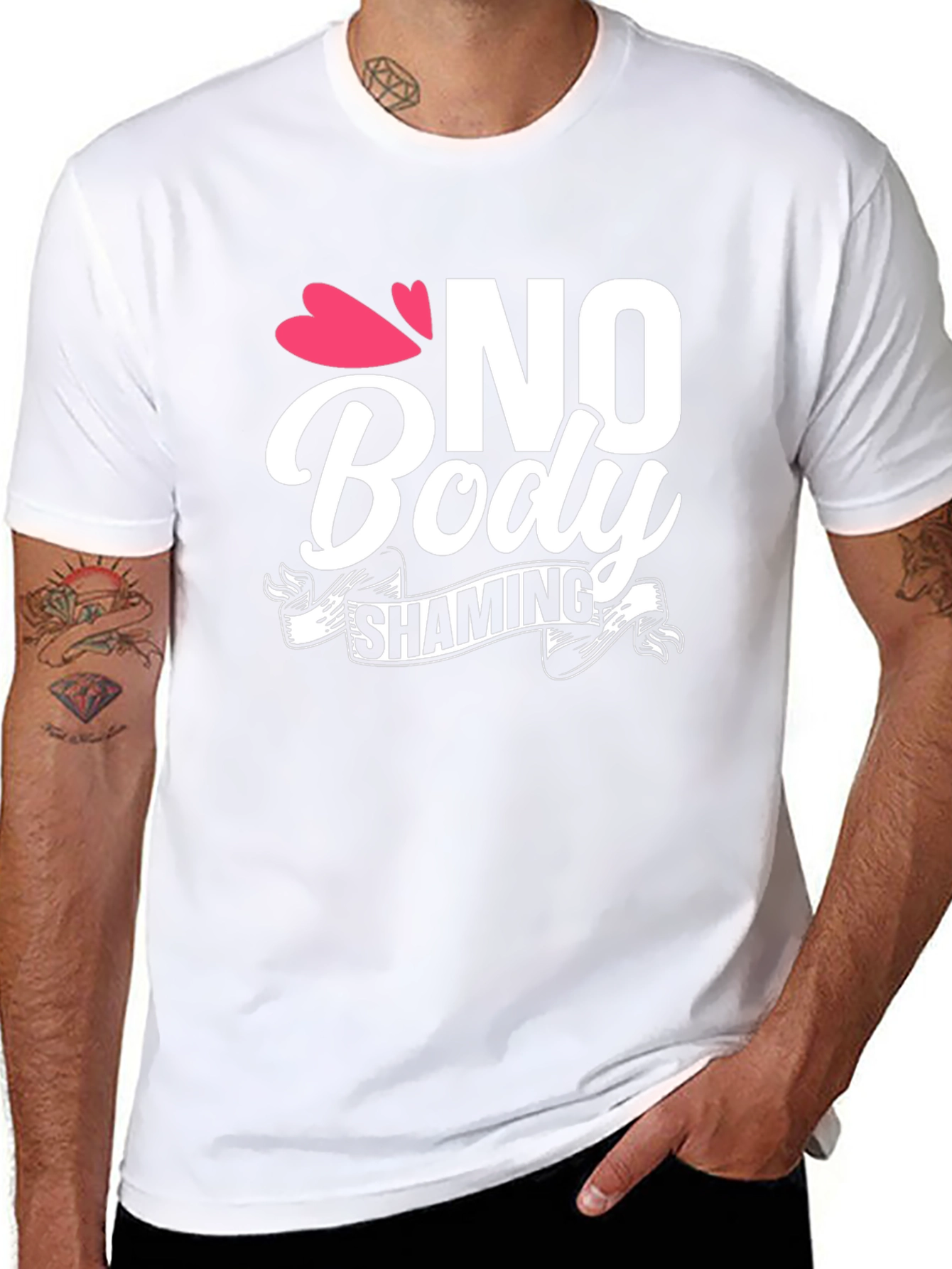 No Body Shaming Graphic Tee - Empowering Message