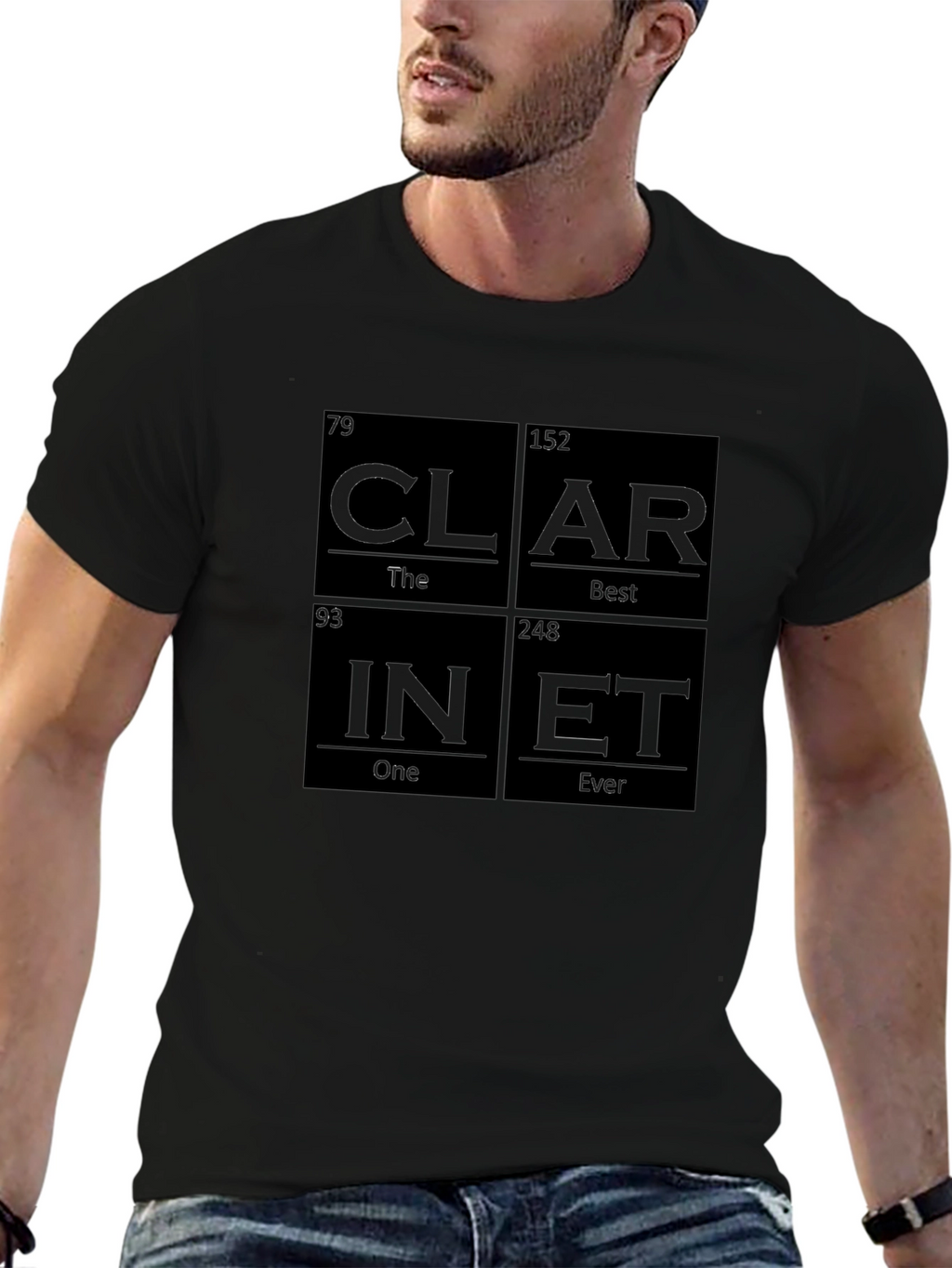 Clari-Net Periodic Table Style Graphic T-Shirt