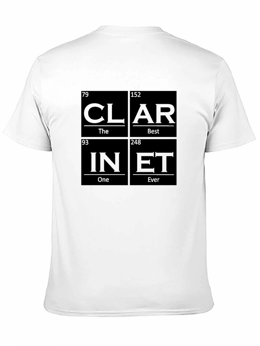 Clari-Net Periodic Table Style Graphic T-Shirt