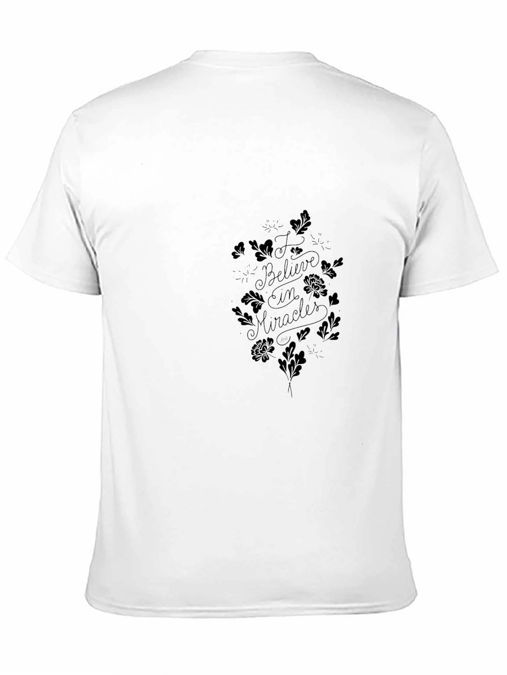 Believe in Miracles Black Graphic Tee