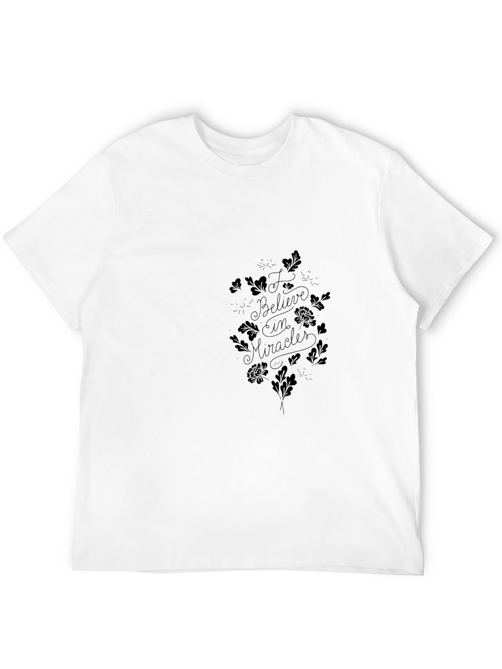 Believe in Miracles Black Graphic Tee