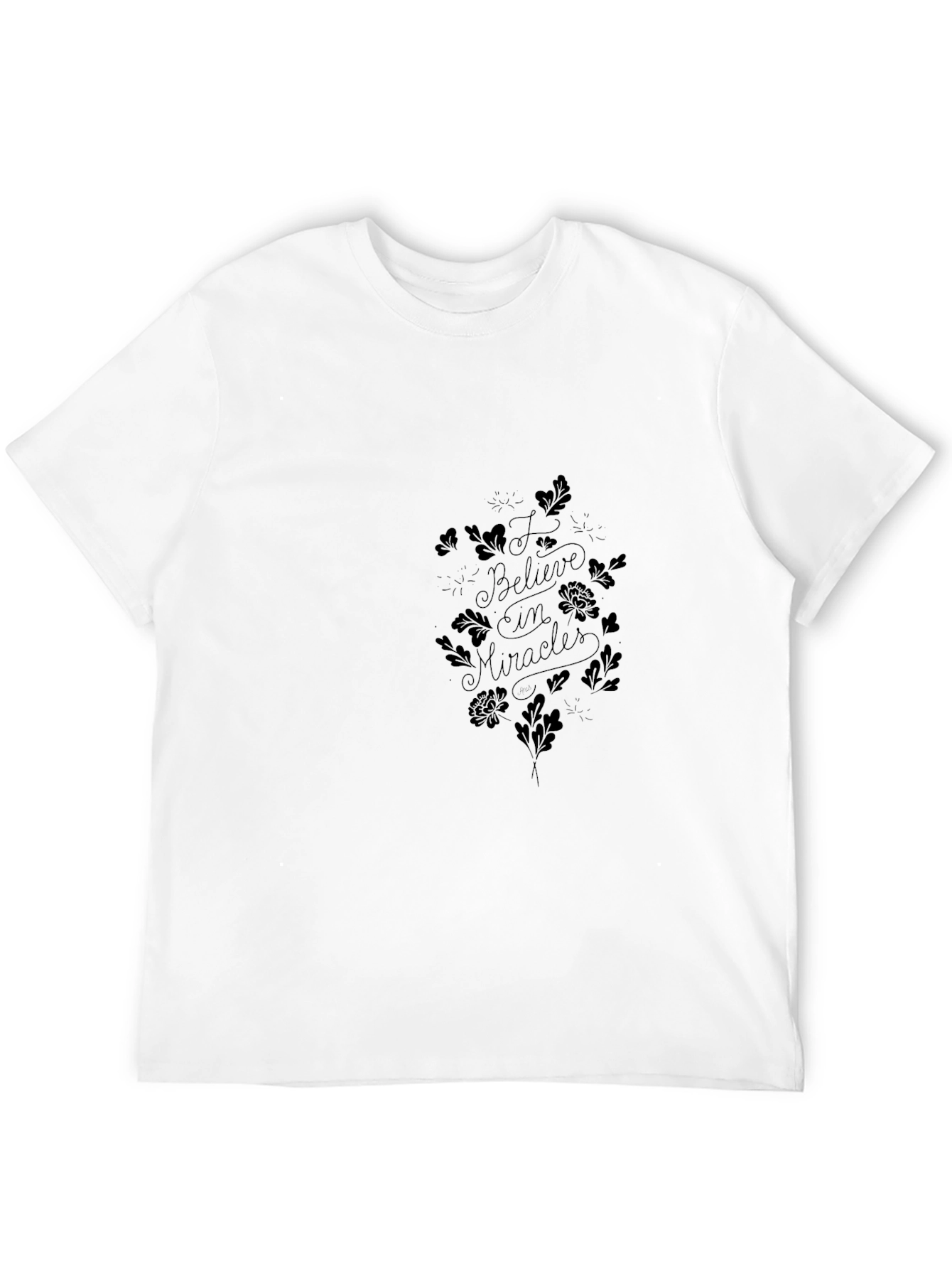 Believe in Miracles Black Graphic Tee
