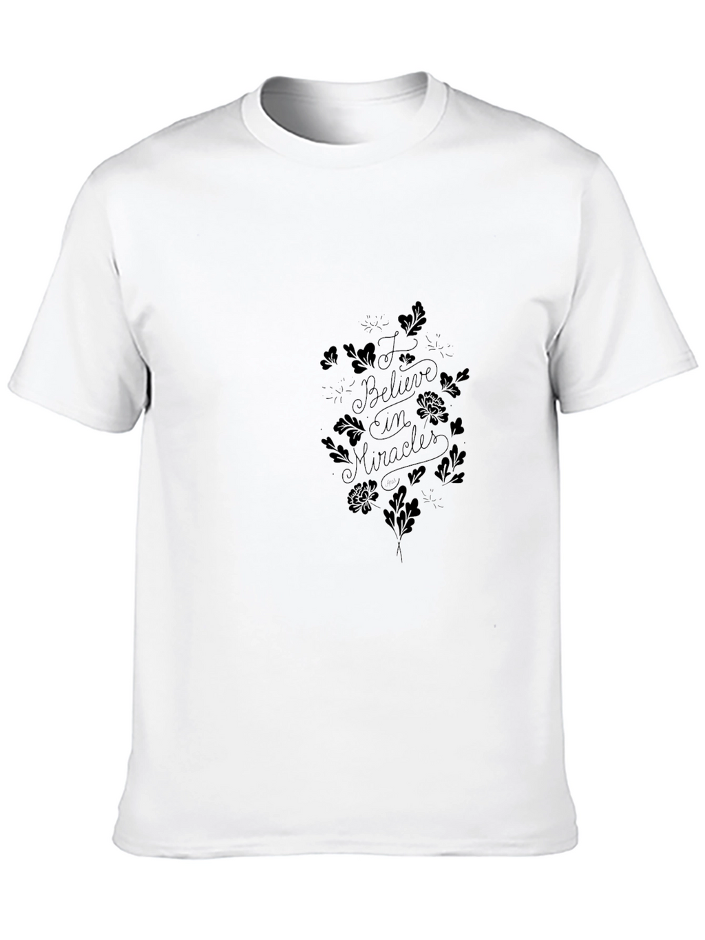 Believe in Miracles Black Graphic Tee