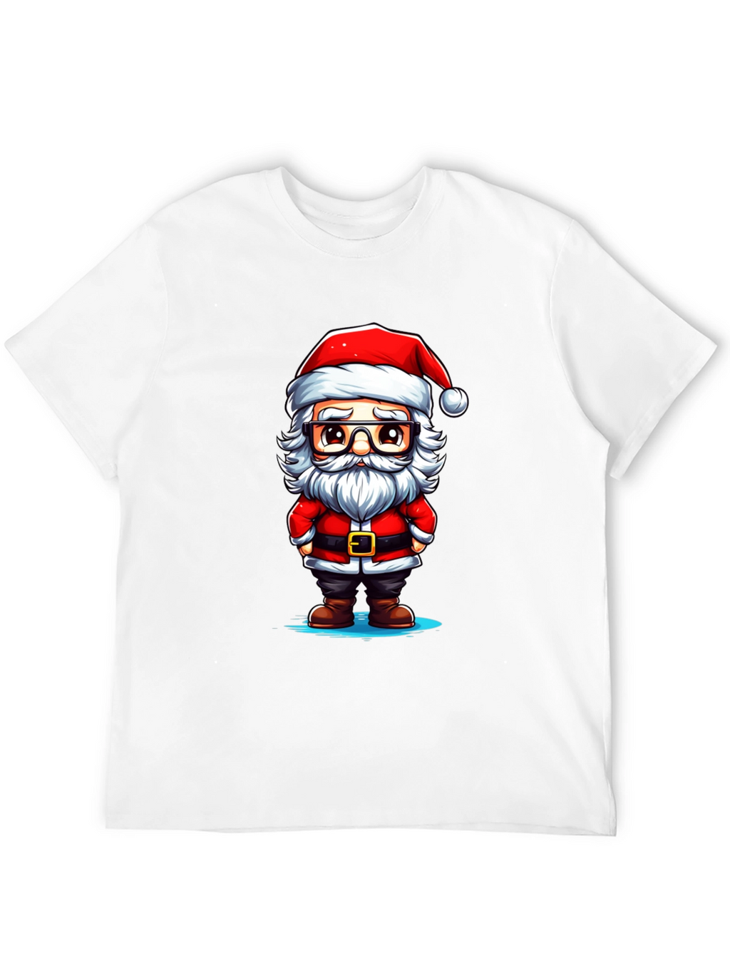 Cartoon Santa Graphic Tee - Holiday Cheer!