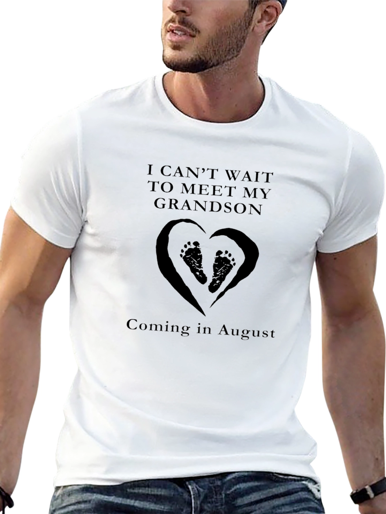 Grandson Announcement T-Shirt - August Arrival