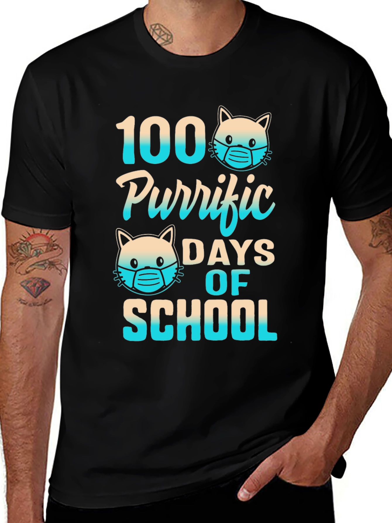 100 Purrific Days of School T-Shirt