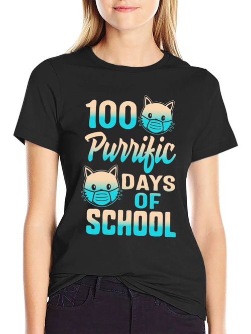 100 Purrific Days of School T-Shirt