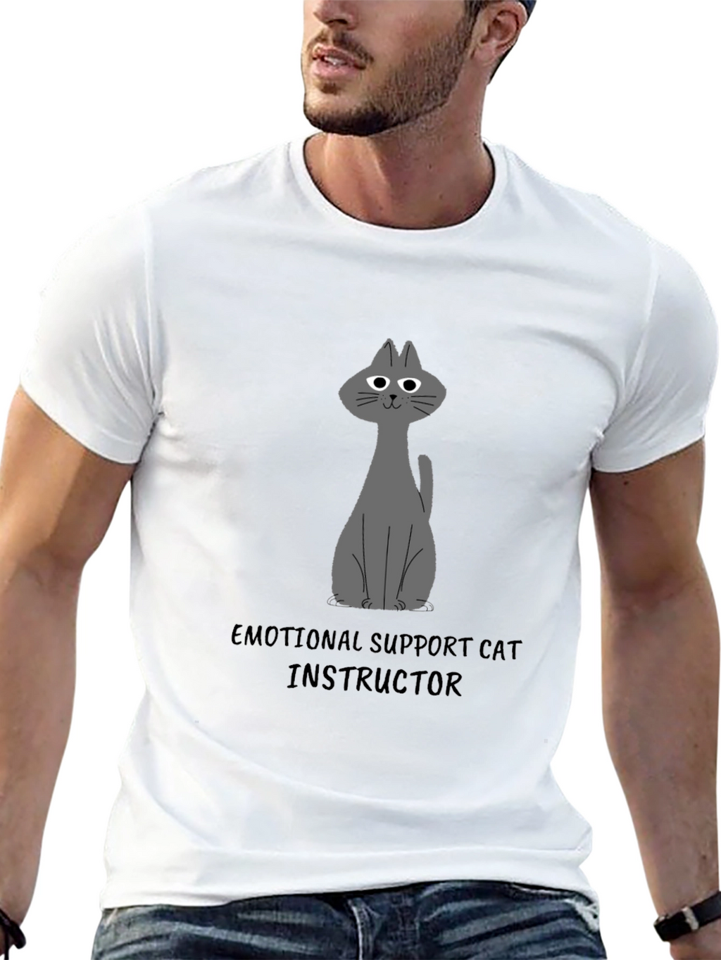 Emotional Support Cat Instructor Graphic Tee