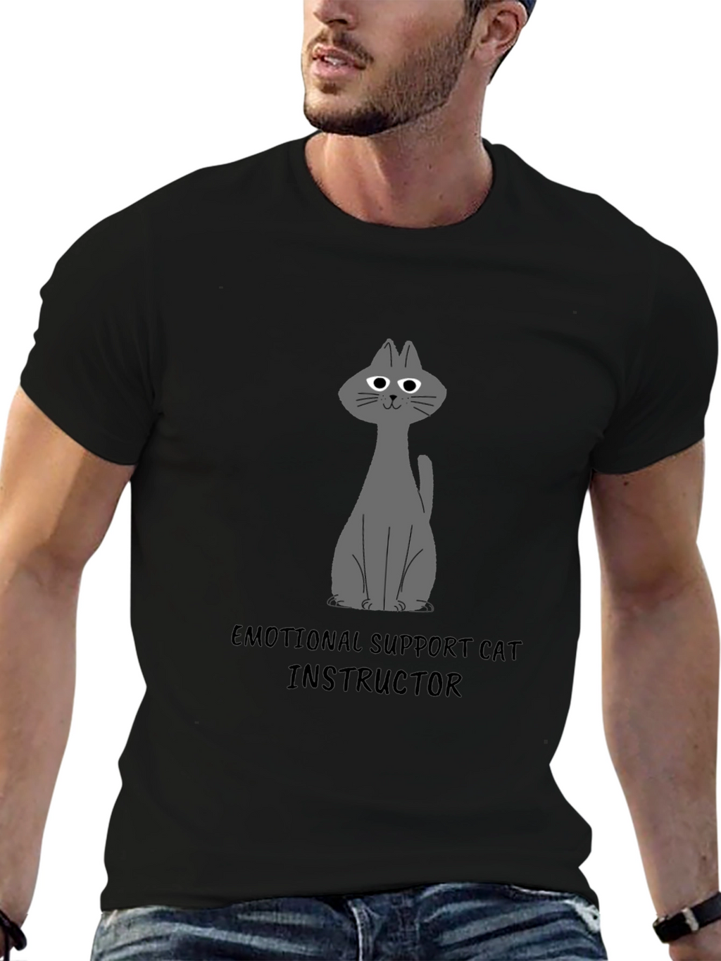 Emotional Support Cat Instructor Graphic Tee