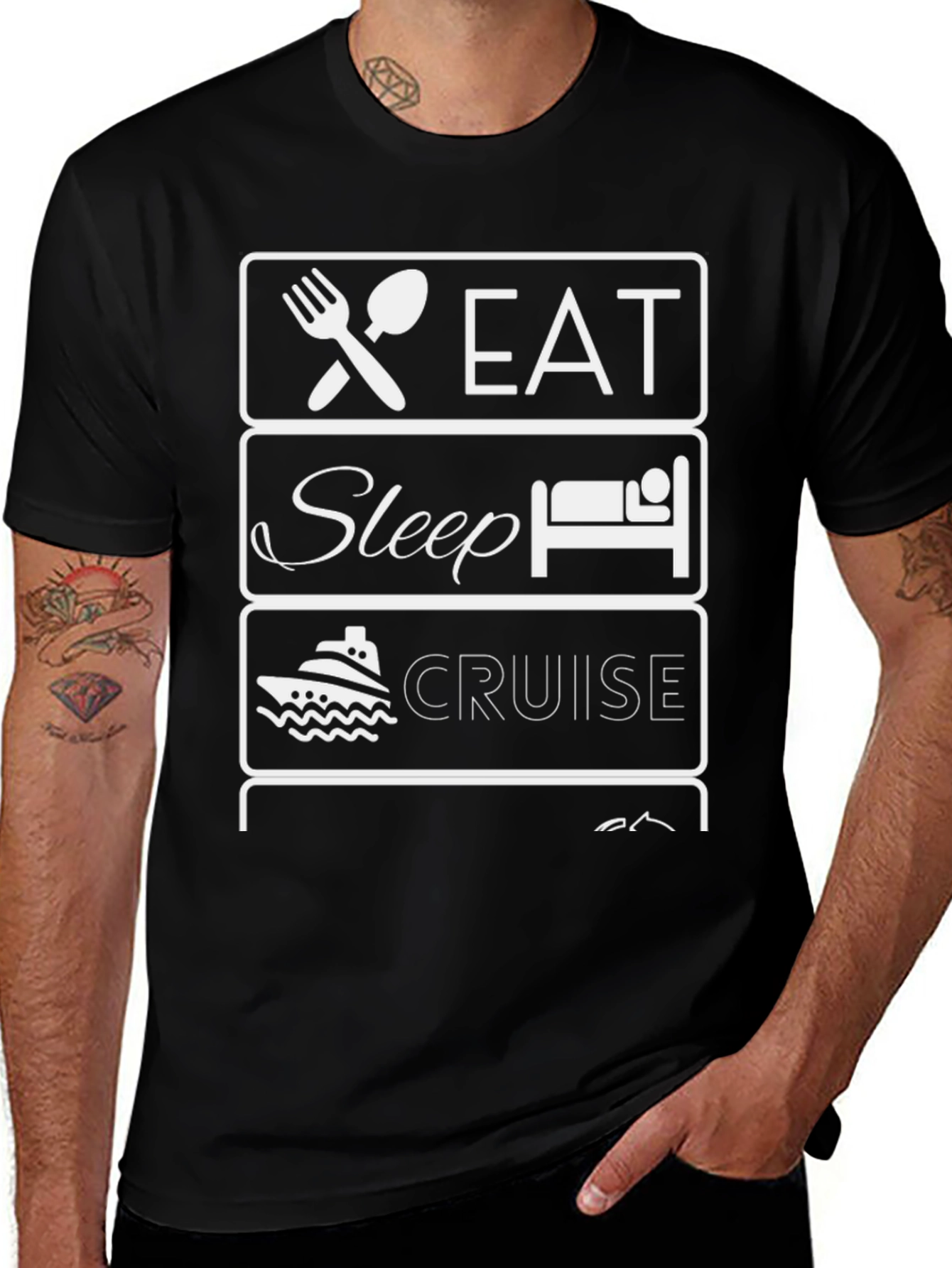 Eat Sleep Cruise T-Shirt - Vacation Apparel
